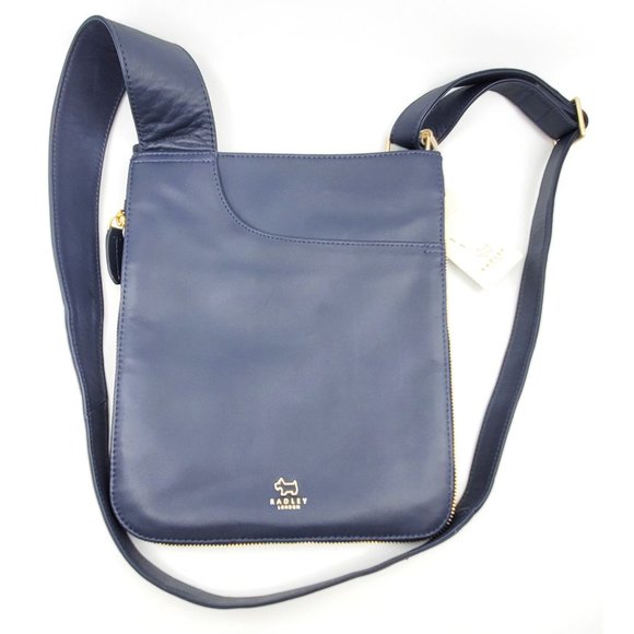 New Radley London Blue Leather Pockets Medium Zip Around Pocket $158.00 - Picture 2 of 10